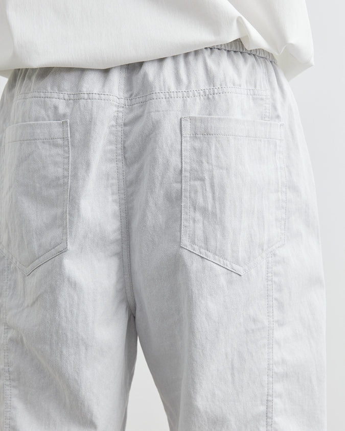 Wide Relaxed Denim Look Shorts with Drawstrings