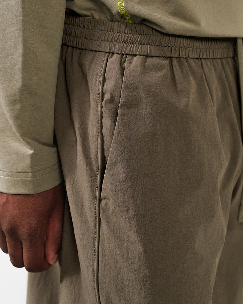Wide-Leg Technical Drawstring Pants