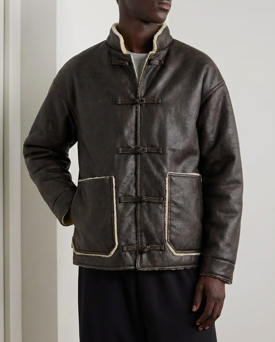 The Frostbound PU Padded Coat