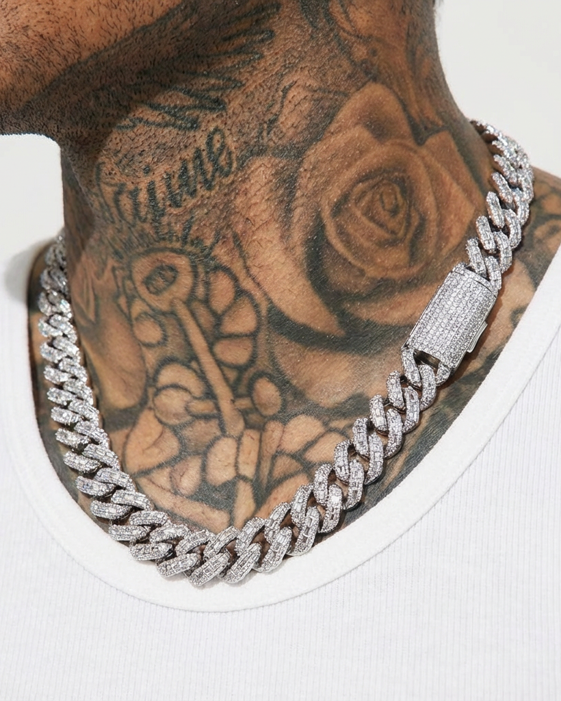 18mm Arctic Iced Cuban Chain