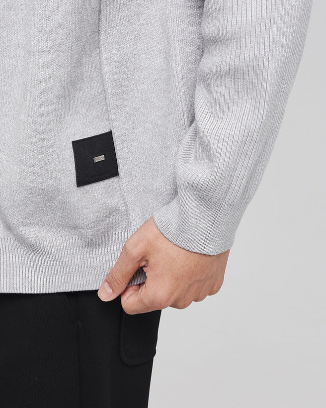 Strikket cardigan med splejset hulstruktur