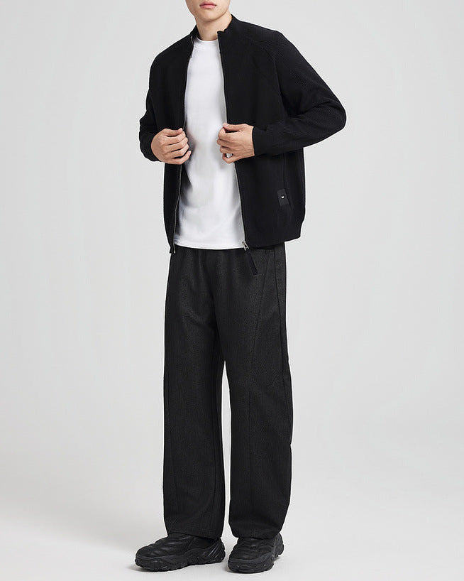 Strikket cardigan med splejset hulstruktur