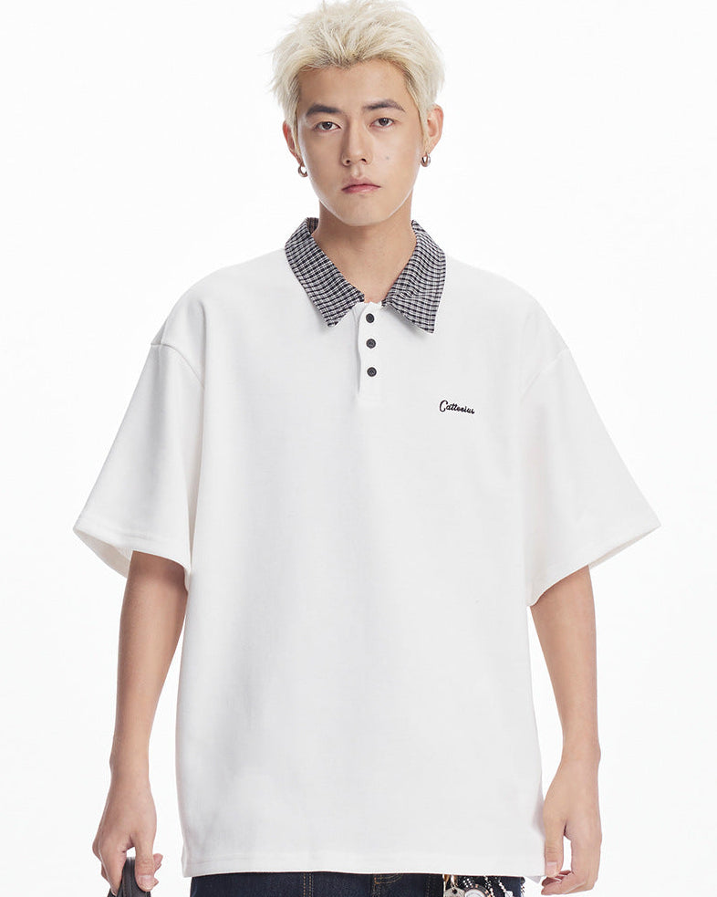 Valeform Poloshirt i tekstureret strik