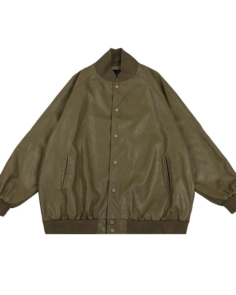 The Ridgepoint Varsity PU Leather Jacket