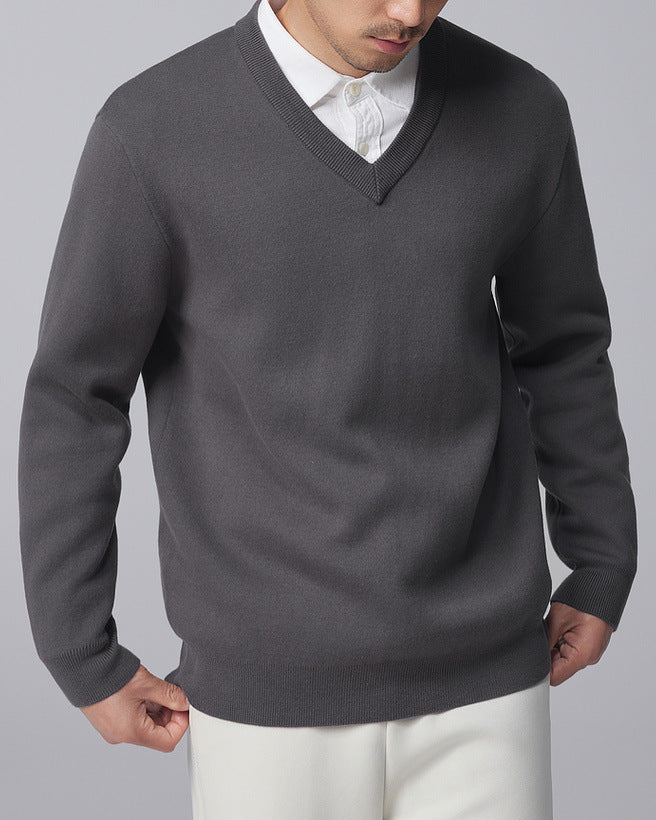 The Mo Maike Entspannter Pullover mit V-Ausschnitt
