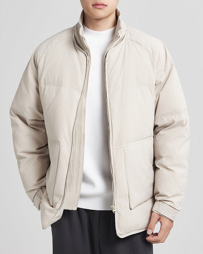 Die Daunenjacke mit doppeltem Patchwork