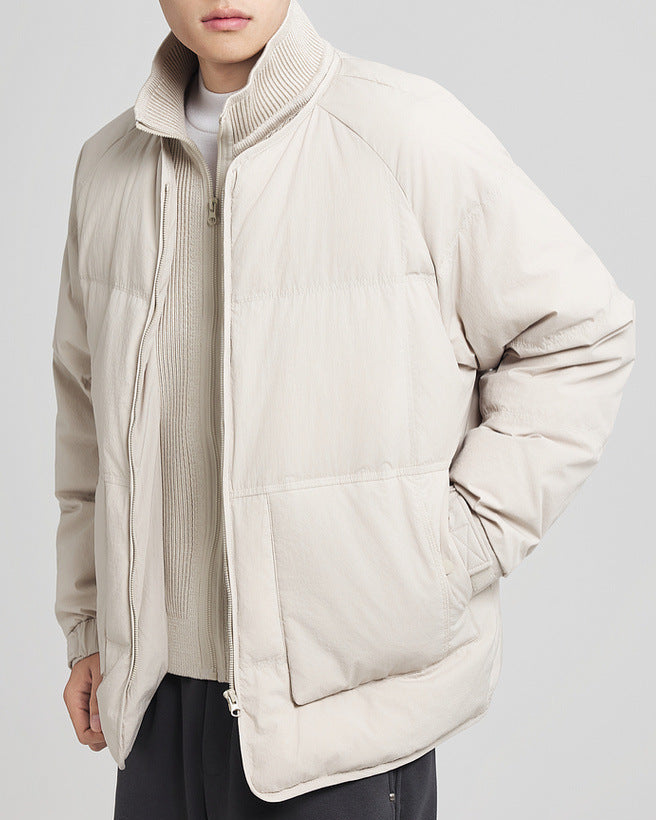 Die Daunenjacke mit doppeltem Patchwork