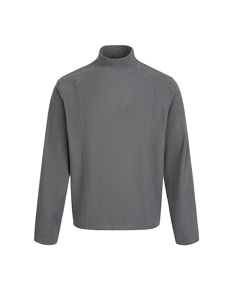 Evershade Gerippter Pullover mit halbem Rollkragen