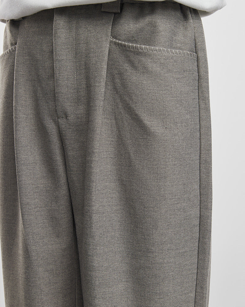 Einfache Silhouette 370G Heavyweight Wide Leg Casual Hosen