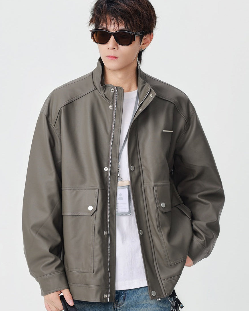 The Stratford Leather Stand Jacket