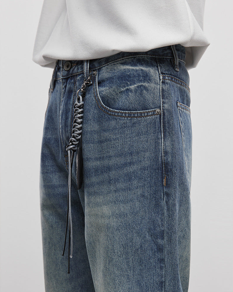 Gewaschene Jeans mit weitem Bein in Street Silhouette
