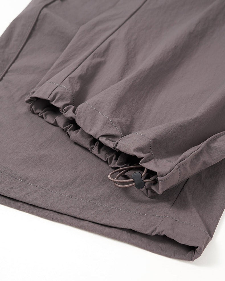 Technische Hose mit weitem Bein und Kordelzug