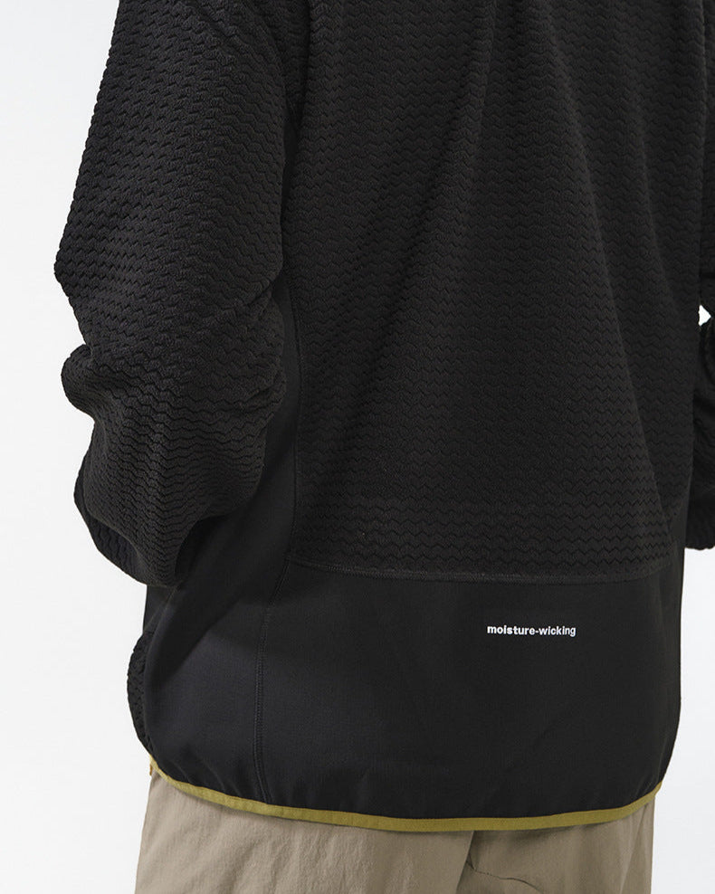 Die Jacke mit Waffelmuster und Reißverschluss