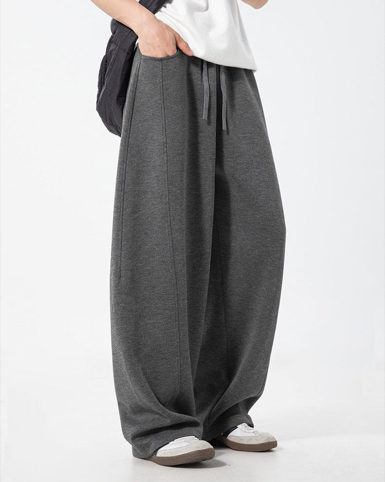 Pantalón informal con textura de punto partido