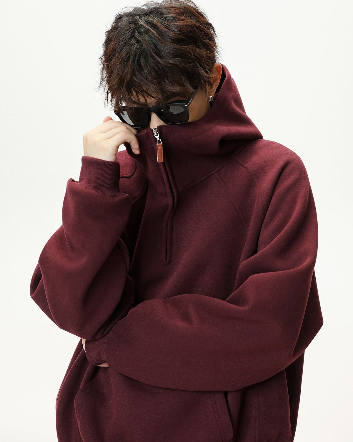 Sudadera con capucha y cremallera Sculpted Split