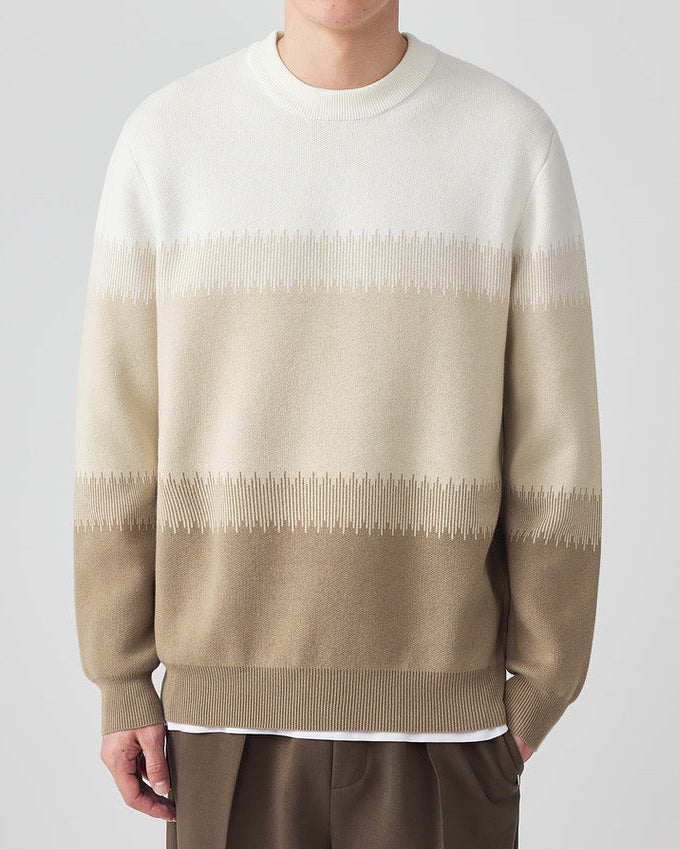 Jersey de cuello redondo con bloques de color