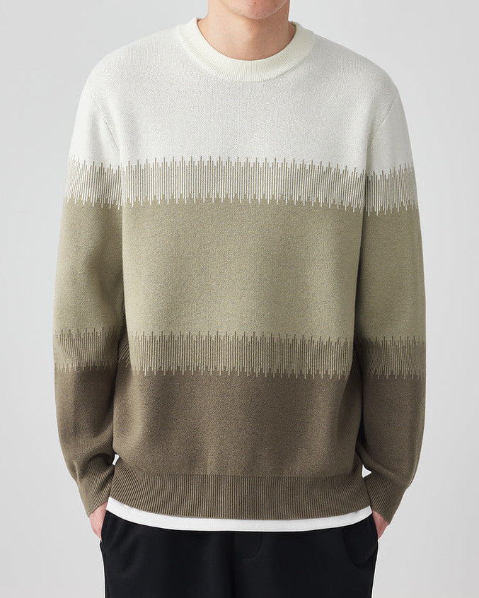 Jersey de cuello redondo con bloques de color