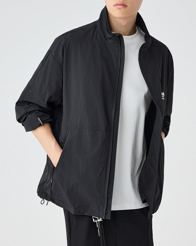 Momeike 2025 Chaqueta con cuello alto y protección solar unisex para otoño