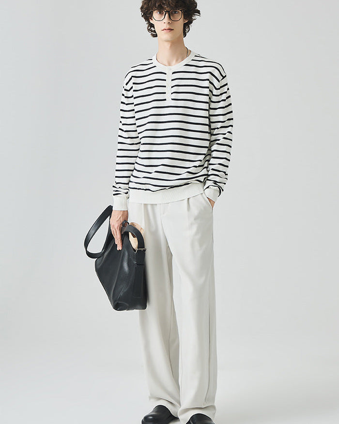 Polo de punto Henley con contraste Elliston