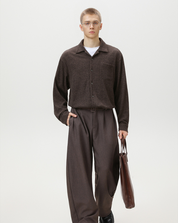 Sobrecamisa abotonada con textura
