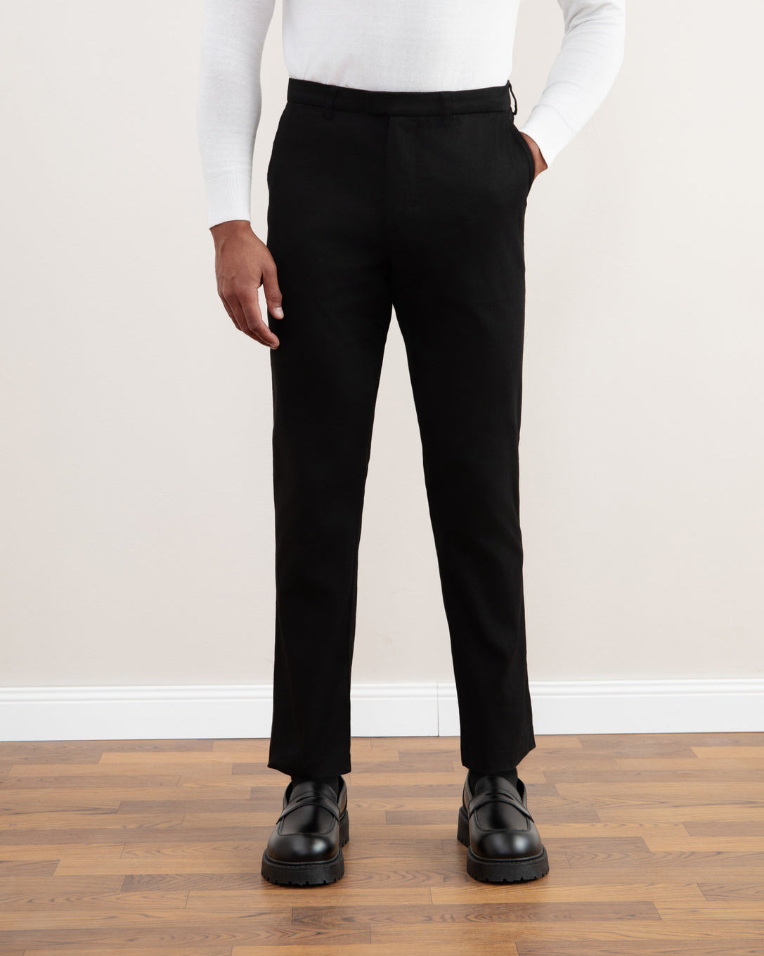 Pantalón de invierno recto negro