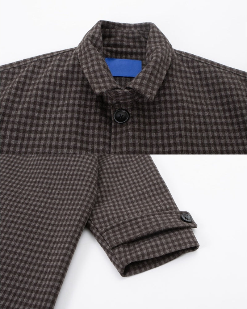 Abrigo oversize de cuadros clásicos