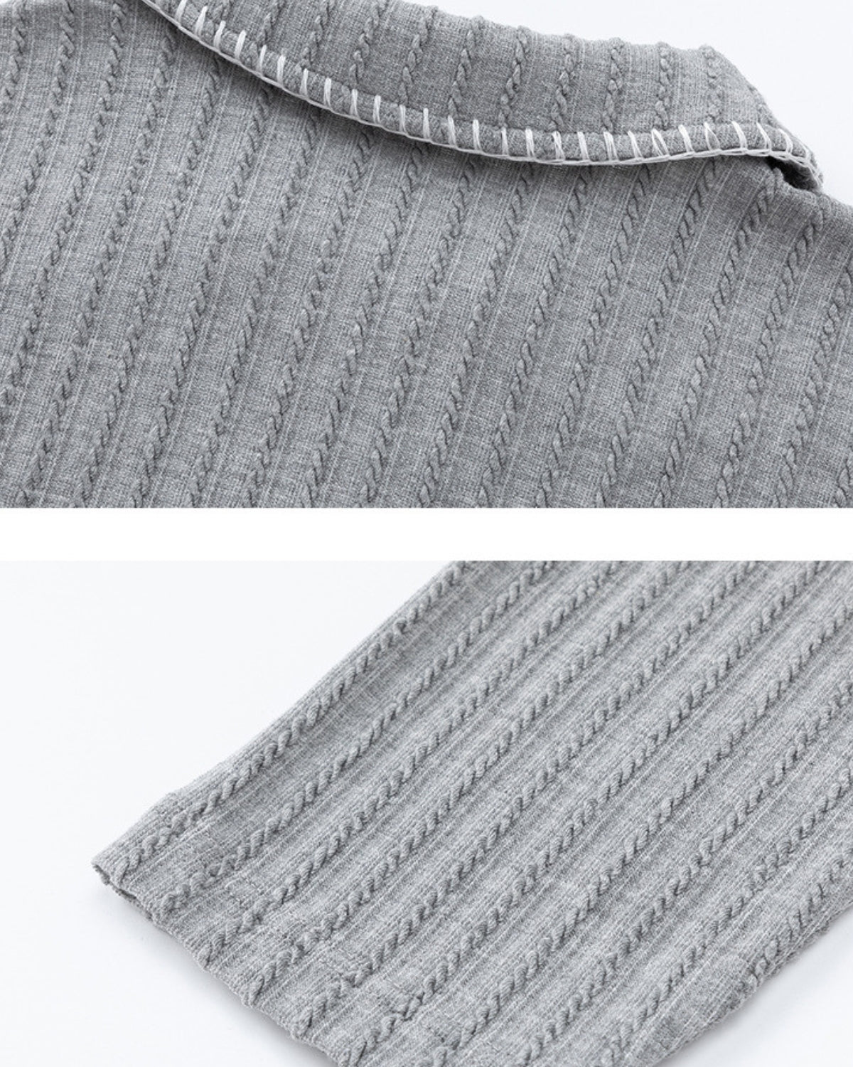 Polo de manga larga en punto elástico de contraste