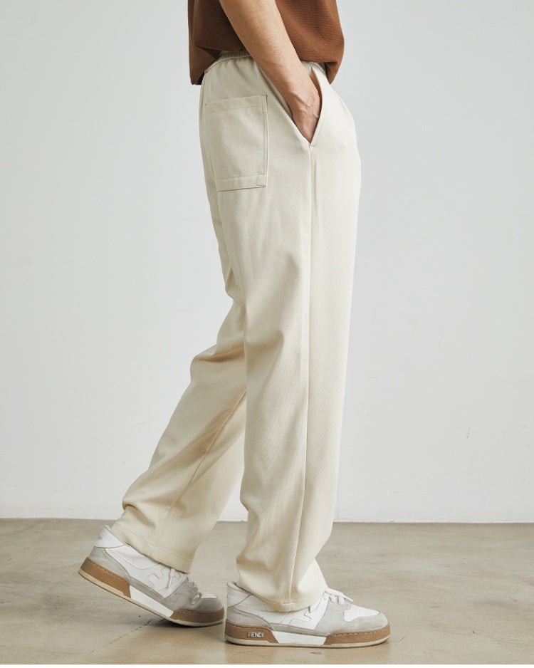 Pantalones relajados con cintura suave y cordones