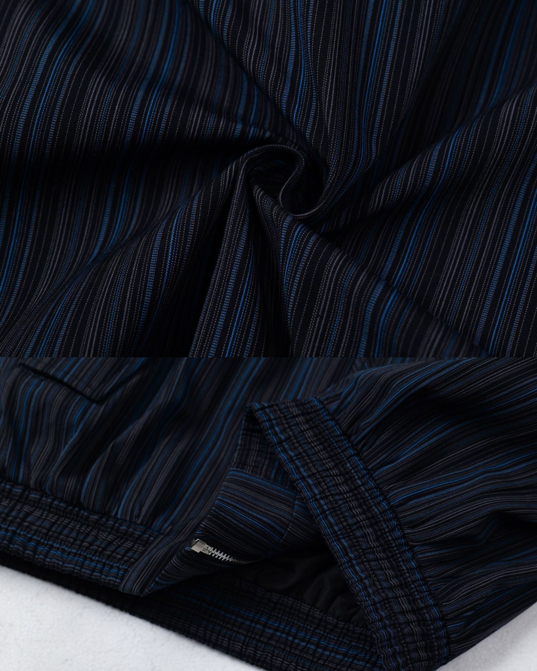 Chaqueta con cremallera a rayas