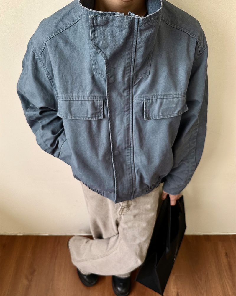 Chaqueta de algodón de cuello alto
