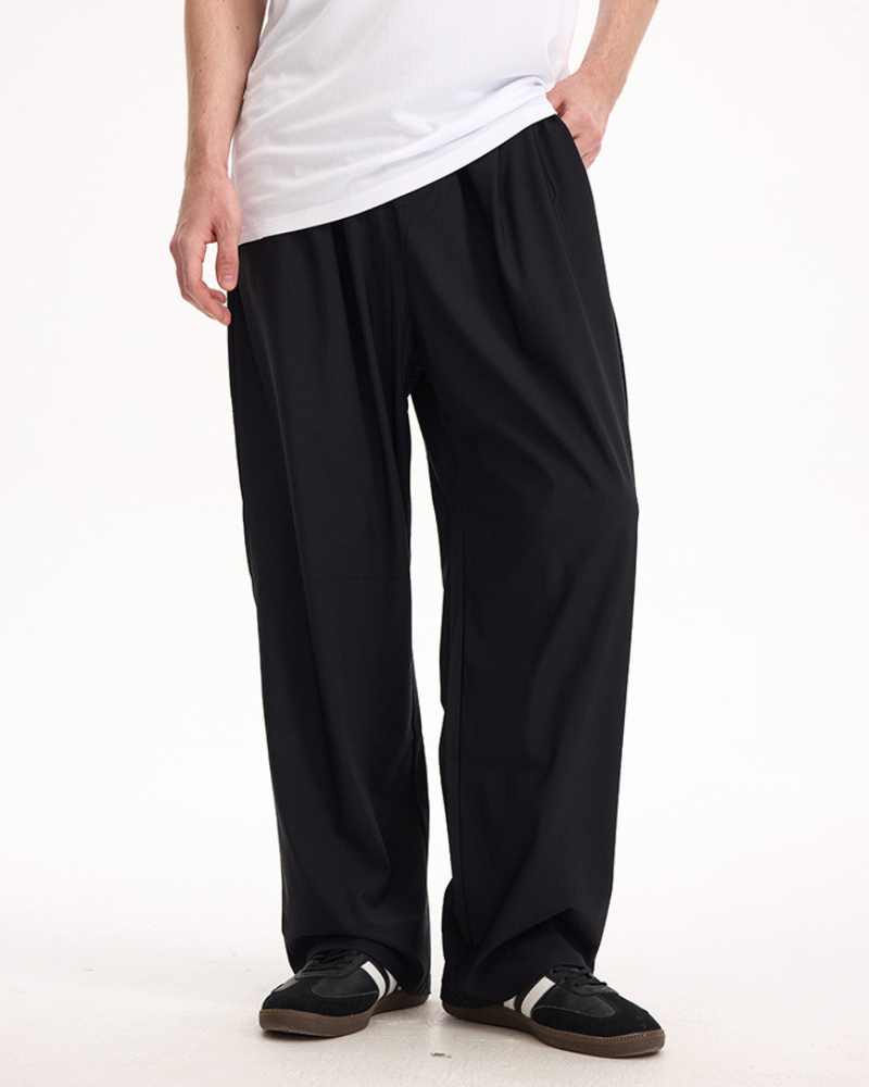 Pantalones anchos relajados con cordón