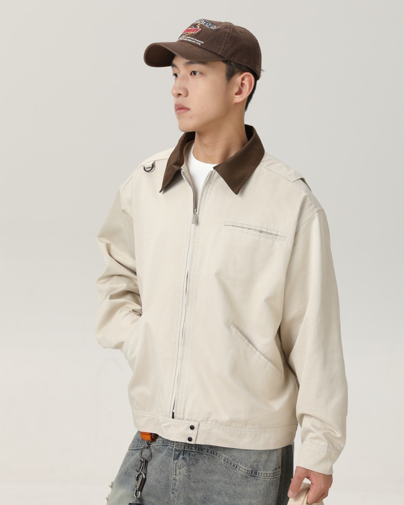 Chaqueta de lona con cremallera Stone