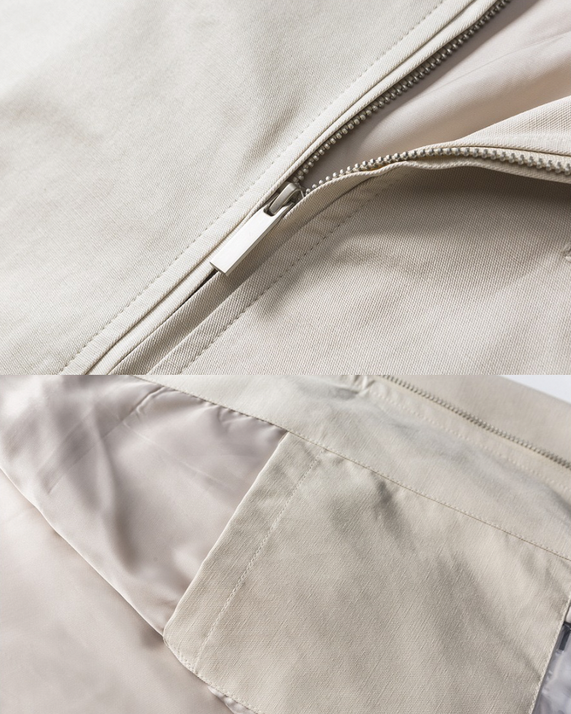 Chaqueta de lona con cremallera Stone