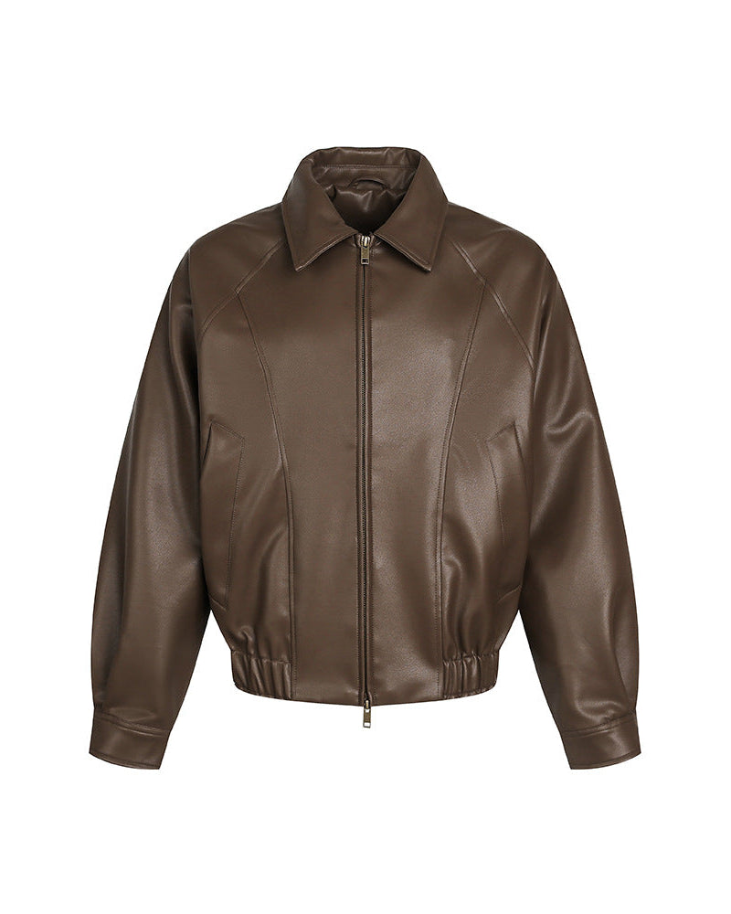 Chaqueta de piel recortada Langford