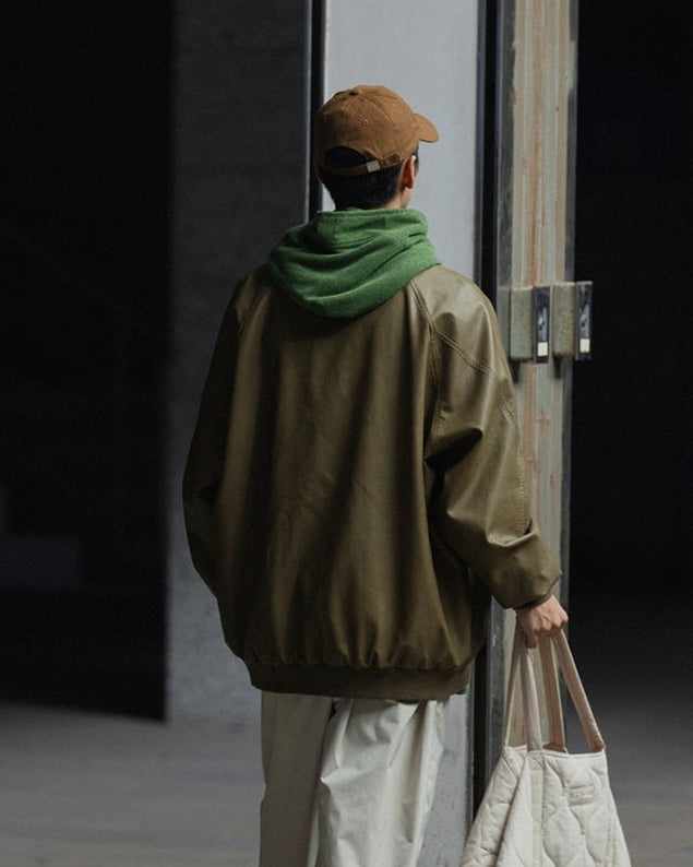 The Ridgepoint Varsity PU Leather Jacket