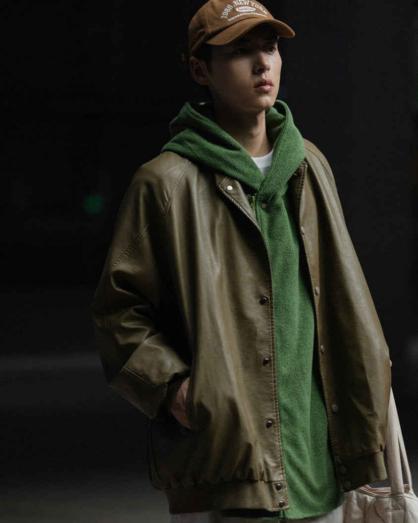 The Ridgepoint Varsity PU Leather Jacket