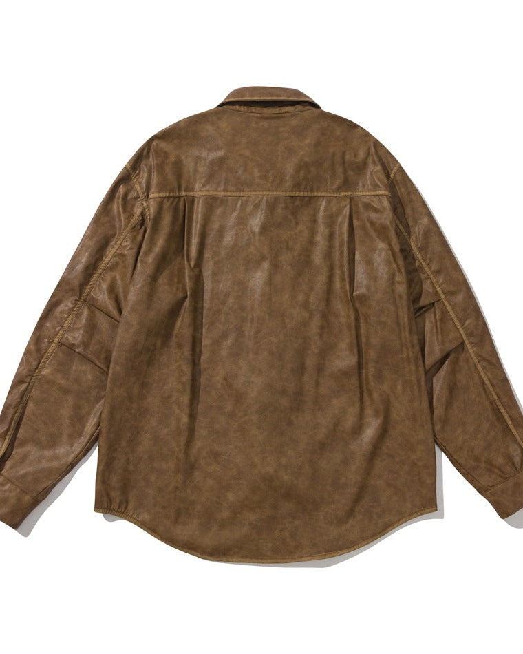 The Hanford Chinese Style Retro PU Leather Jacket
