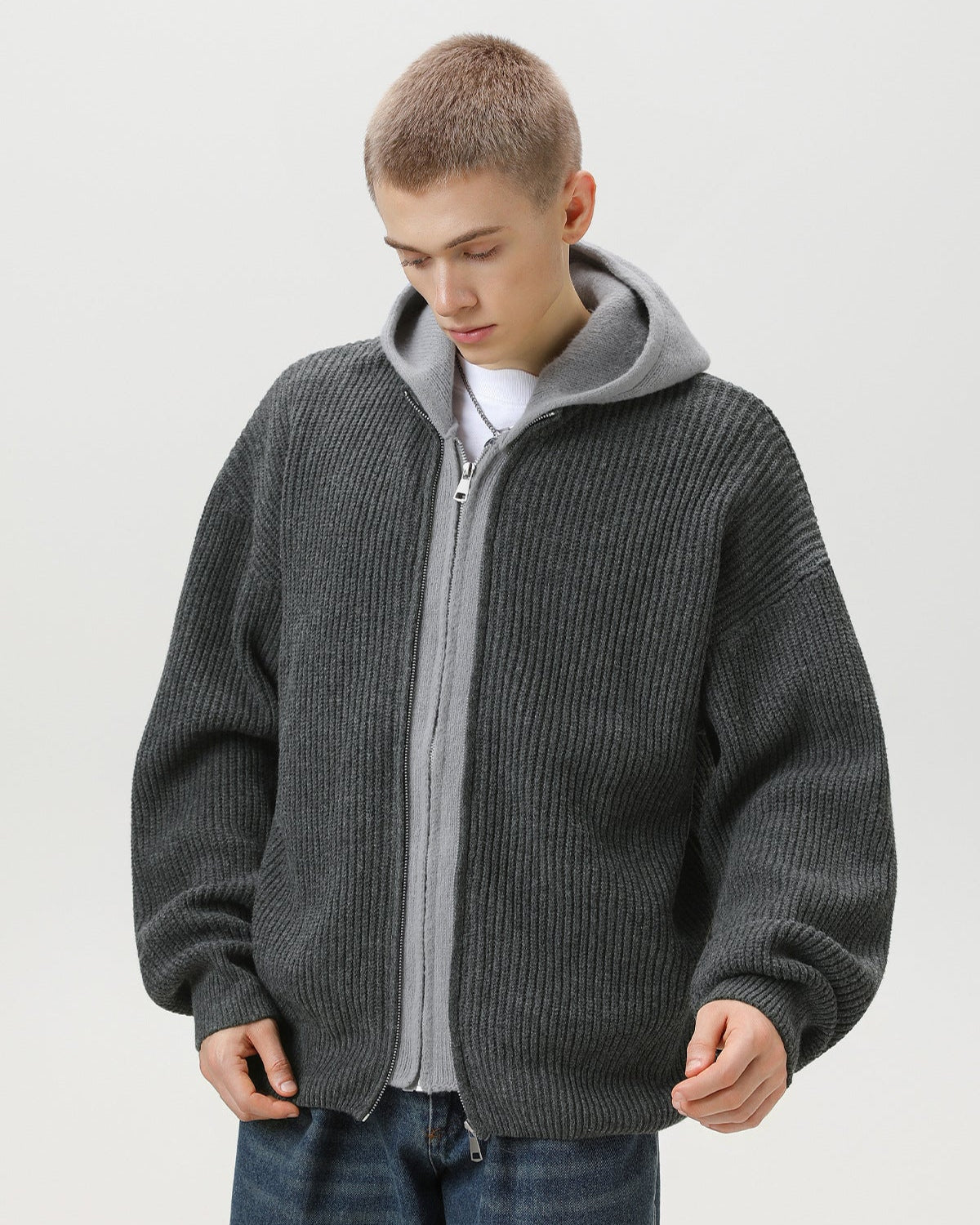 Chaqueta de punto con cremallera