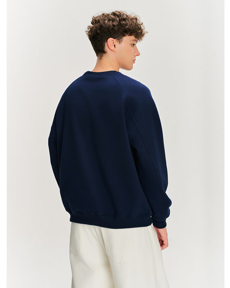 Sudadera clásica con cuello redondo y raglán