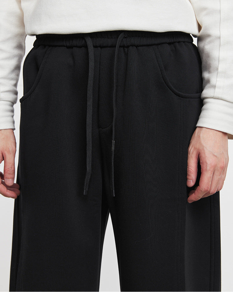 Joggers de pierna recta con capa de aire de modal pesado