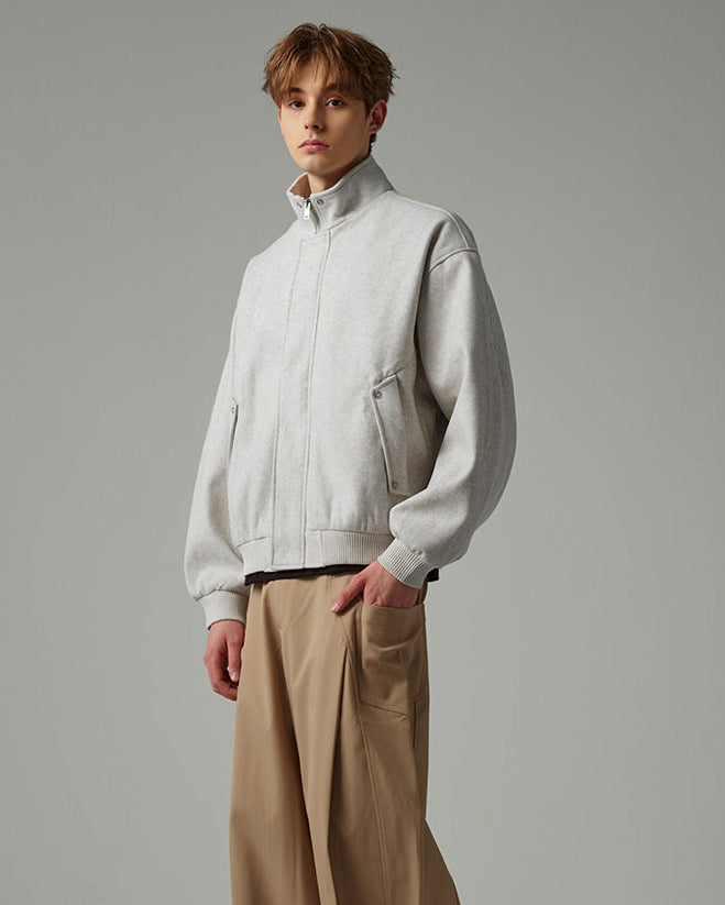 Chaqueta Veyron con cuello alto texturizado