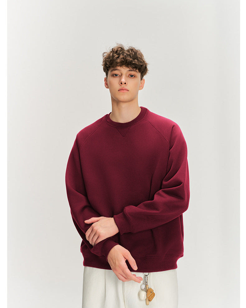 Sudadera clásica con cuello redondo y raglán