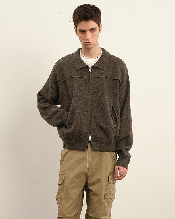 Chaqueta de punto con cremallera Halden