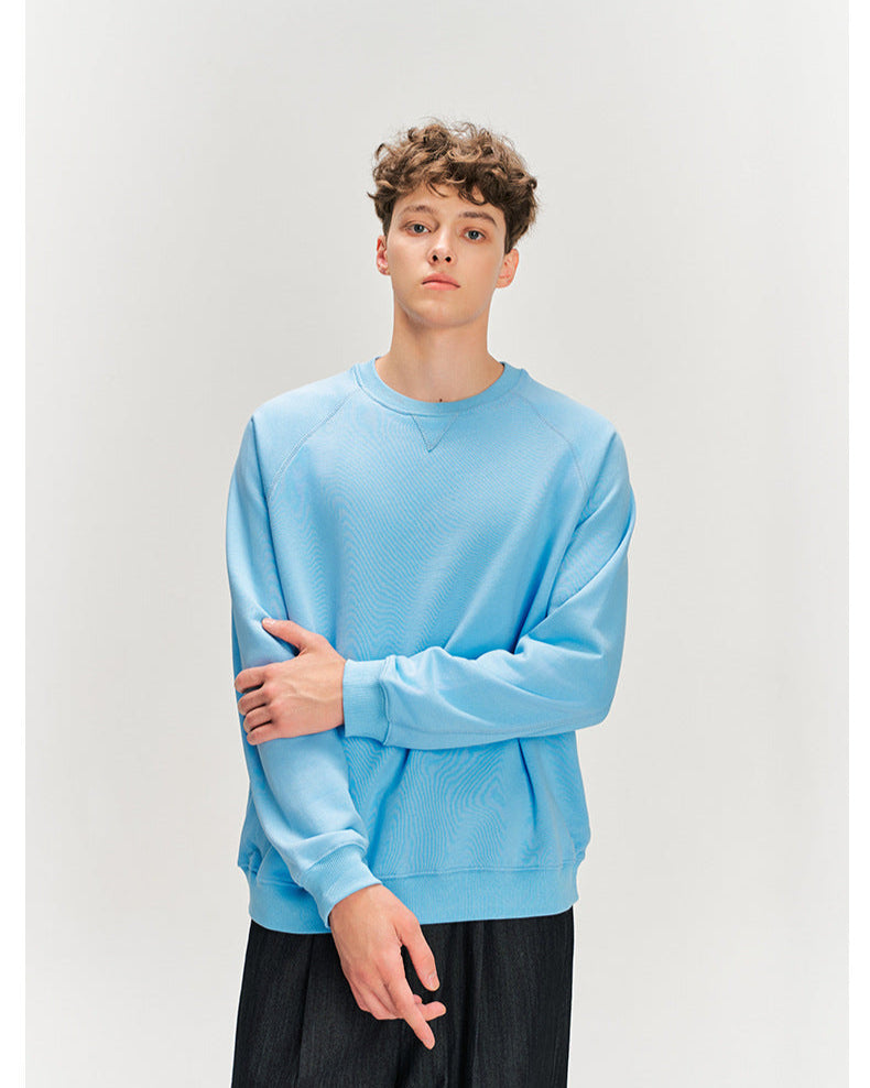 Sudadera clásica con cuello redondo y raglán