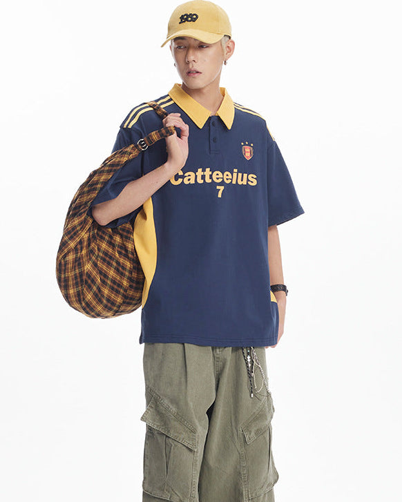 Polo de punto con cuello estructurado