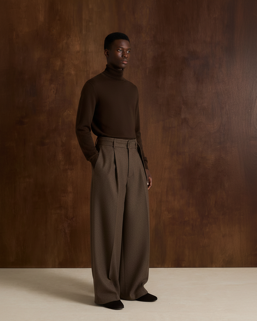 Pantalón de pinzas de lana