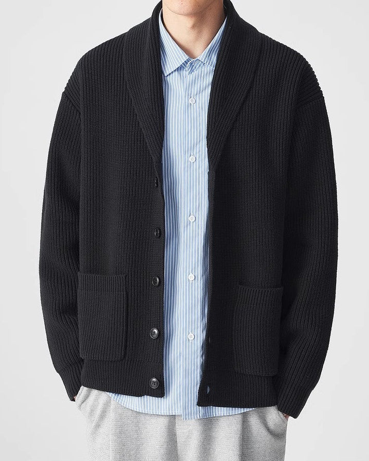 VerdeEase neuloa huivikauluksella Cardigan