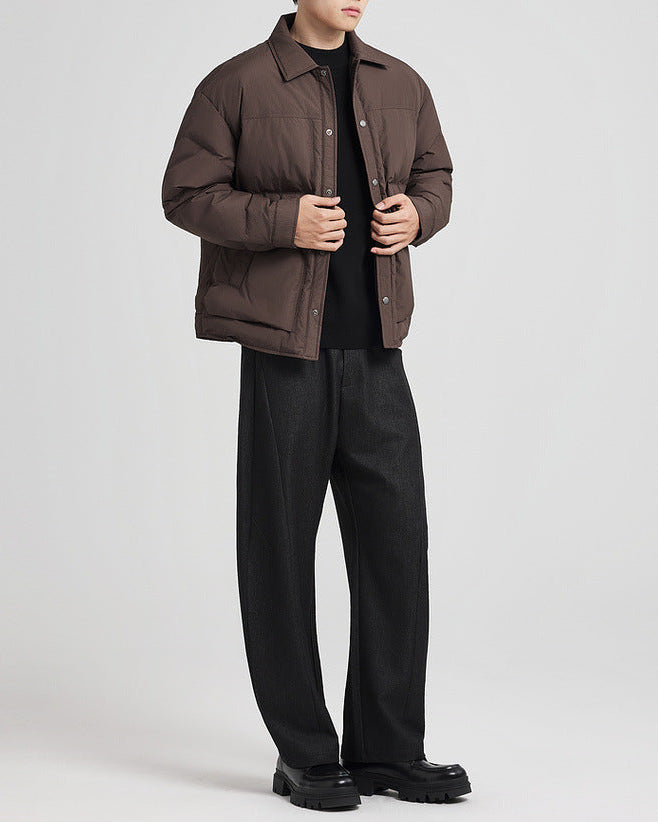 The Winter Plaid Luxe Jacquard Down Jacket -takki