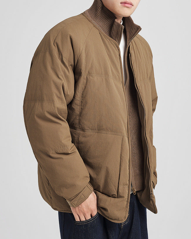 Double Placket Patchwork Down takki