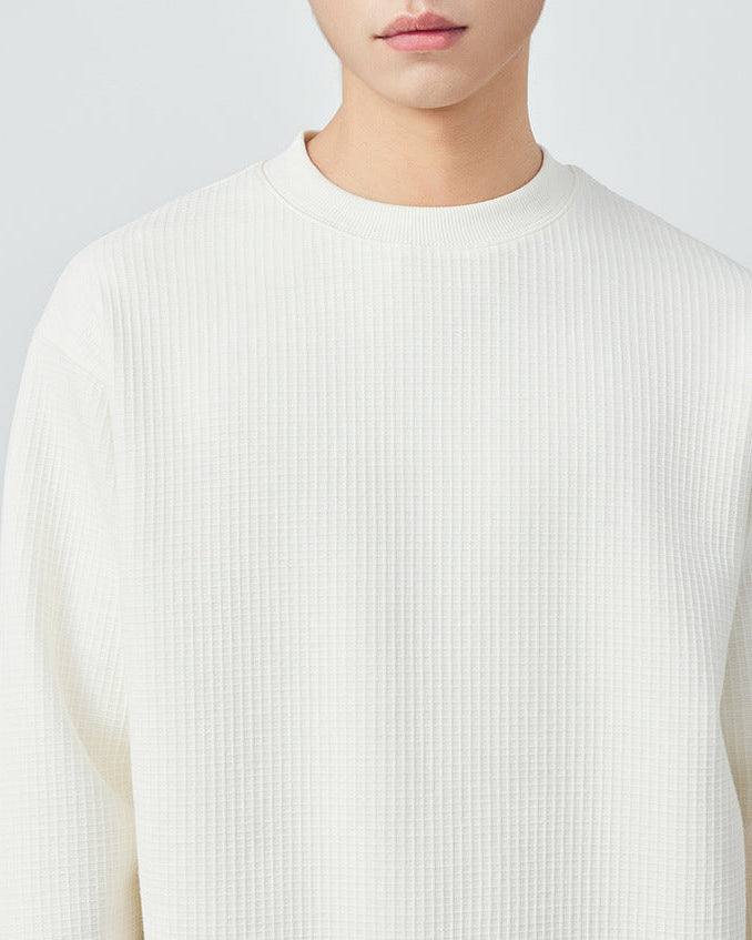 Mimaike 320g Waffle Weave Knit Sweater -vohvelikangasneulepusero